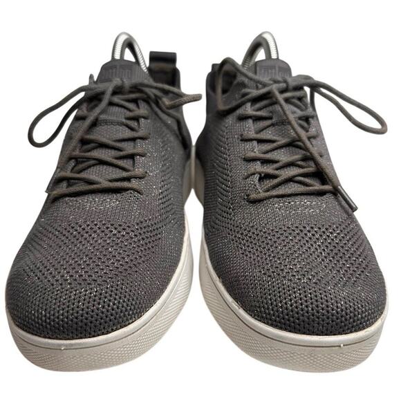 FitFlop Women 7.5 Rally Knit Trainer Sneakers Metallic‎ Gray Shimmer Activewear - Picture 12 of 16